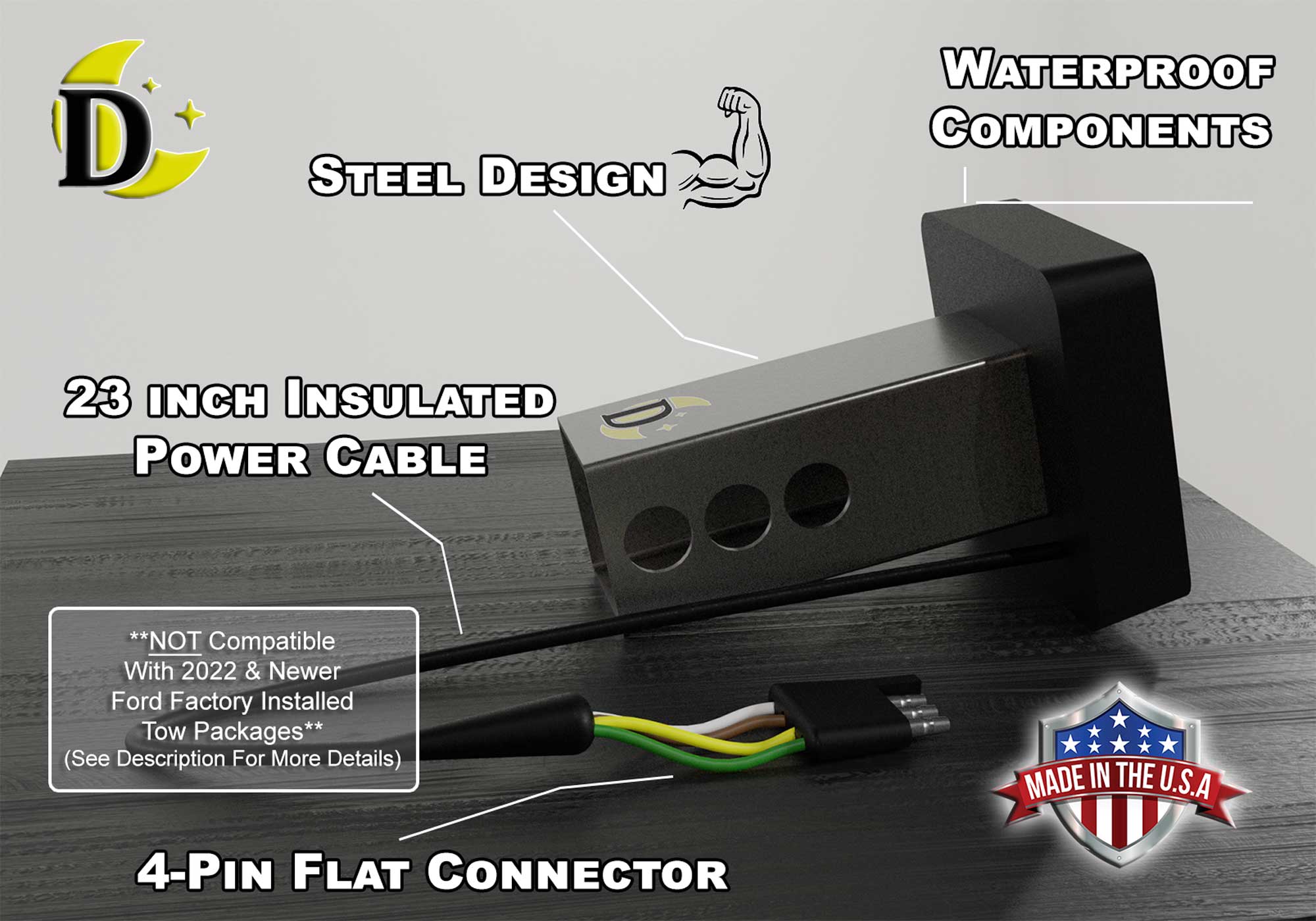Dual Color Changing Clover Shamrock LED Hitch Cover - Third Brake