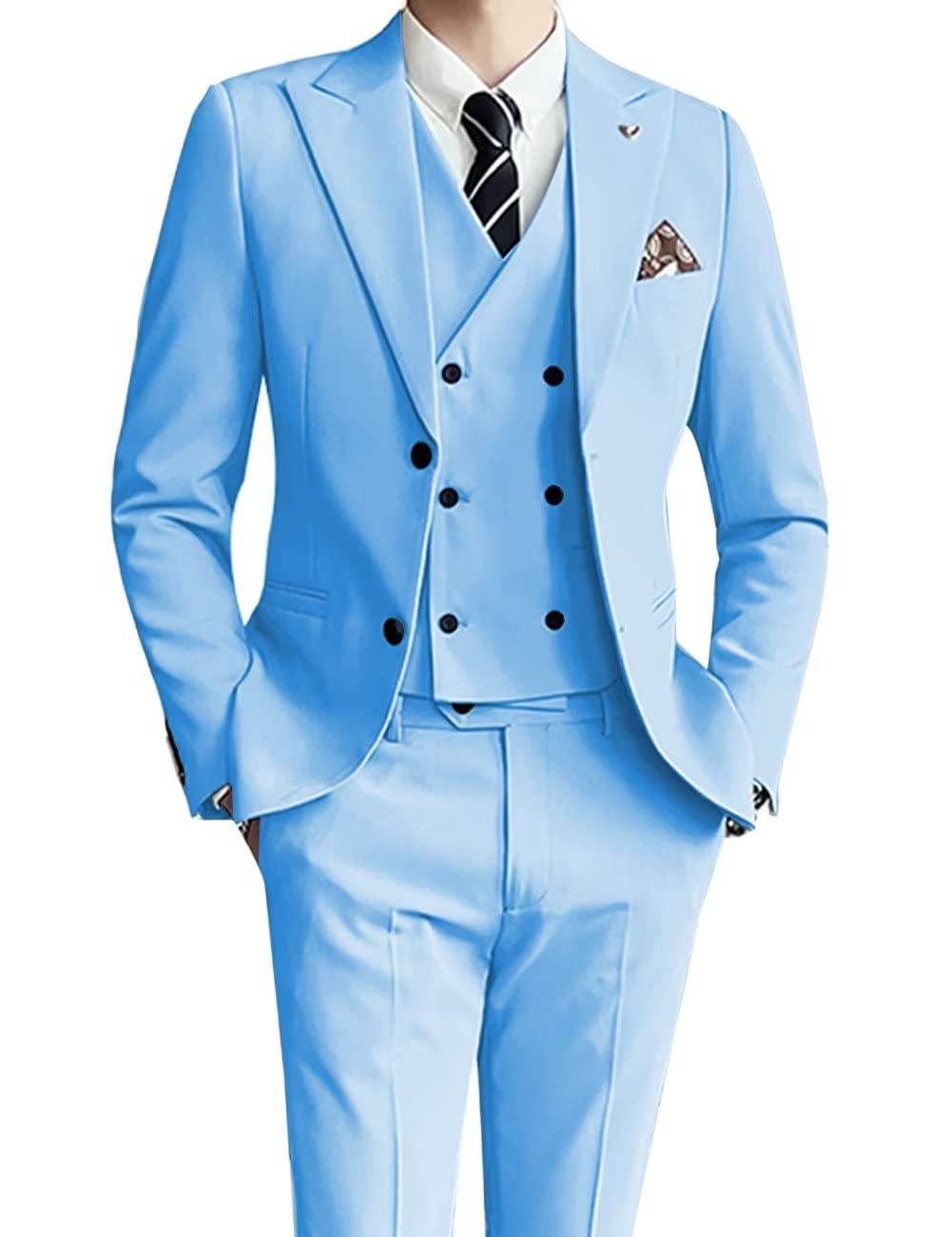 Ceremonté™ – Slim Fit Three-Piece Wedding Suit