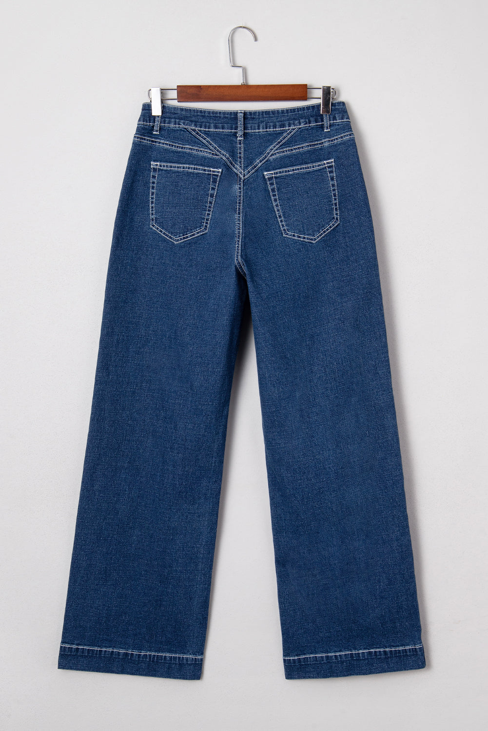 XX Denim Stitch High-Waist Cuff Jeans