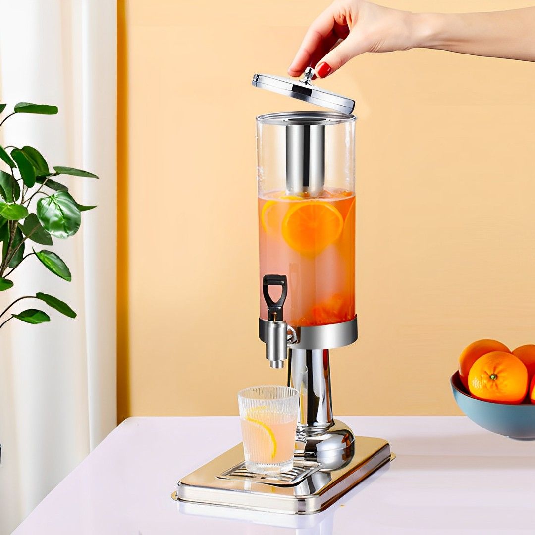 SOGA 3L Stainless Steel Beverage Dispenser – Dual Ice Cylinder Hot &