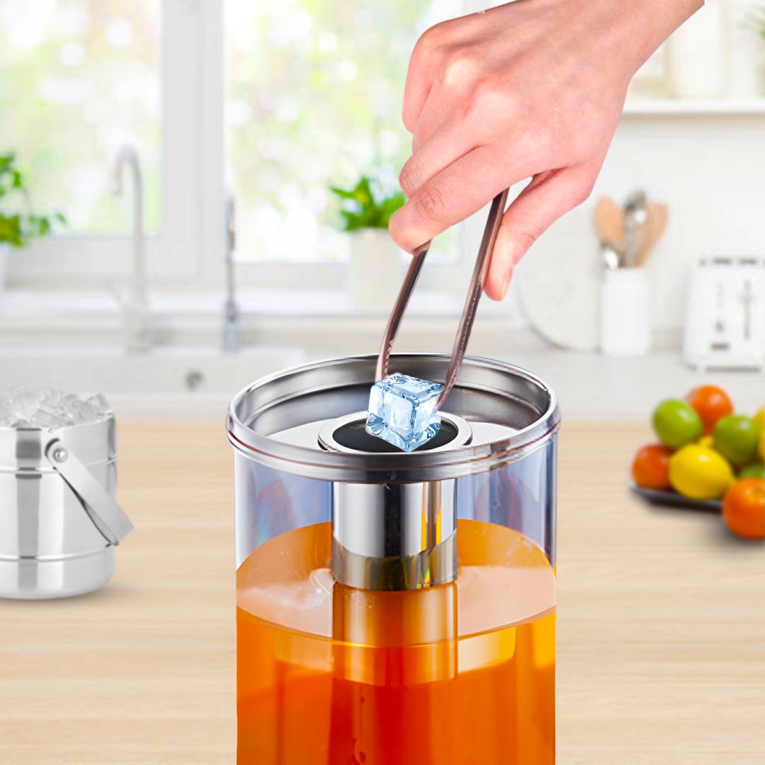 SOGA 3L Stainless Steel Beverage Dispenser – Dual Ice Cylinder Hot &