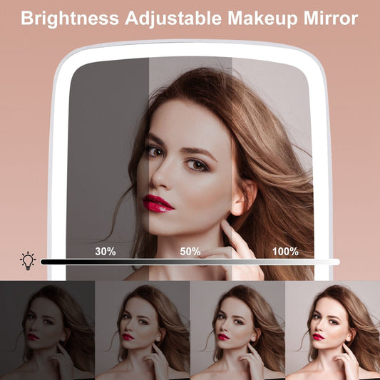 5.98x8.62in Lighted Makeup Mirror Vanity Desk Mirror Small LED Mirror