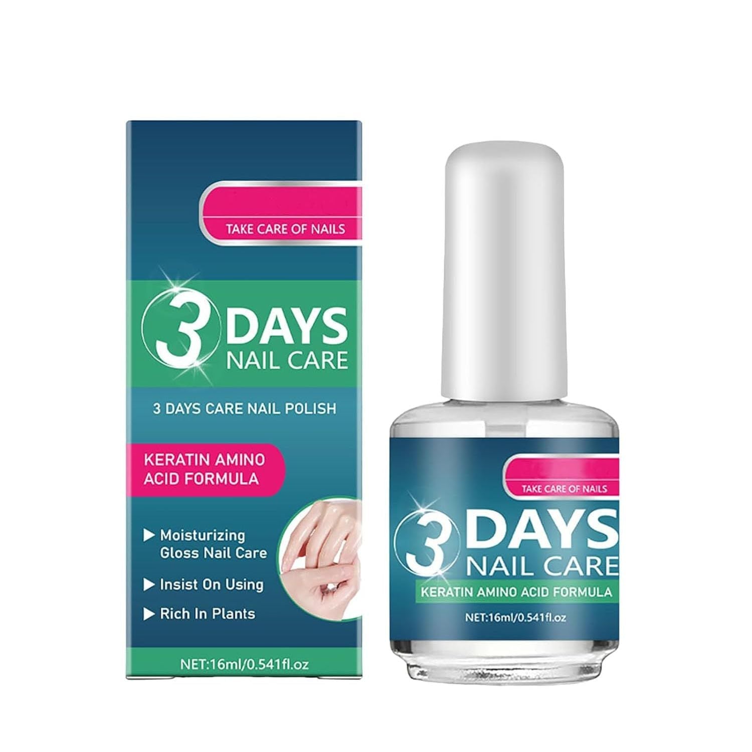 3 Days Nail Care Formula with Keratin Amino Acid & Aloe for Superior