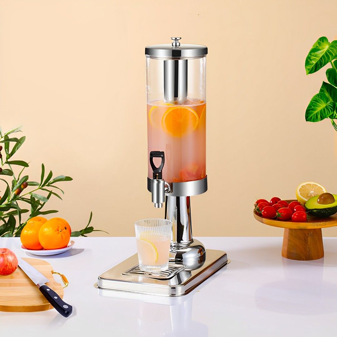SOGA 3L Stainless Steel Beverage Dispenser – Dual Ice Cylinder Hot &