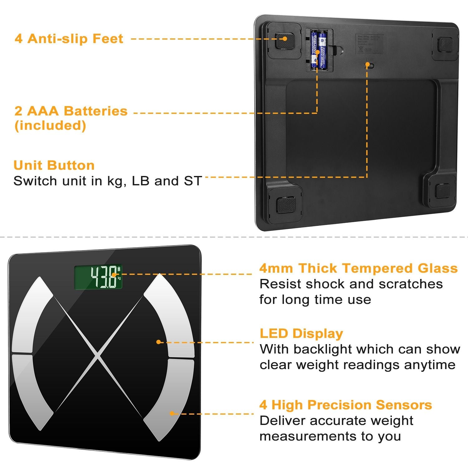 Smart Body Composition Scale Fat Monitor Digital APP Scale BMI Health