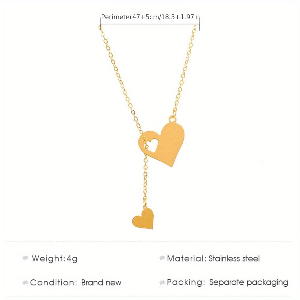 Love Shape Pendant Necklace, Women's Fashion Necklace, Personalized,