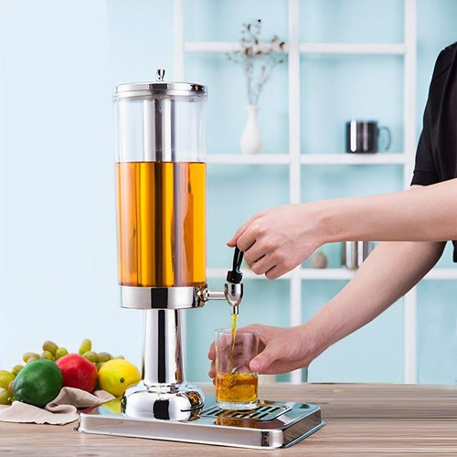 SOGA 3L Stainless Steel Beverage Dispenser – Dual Ice Cylinder Hot &