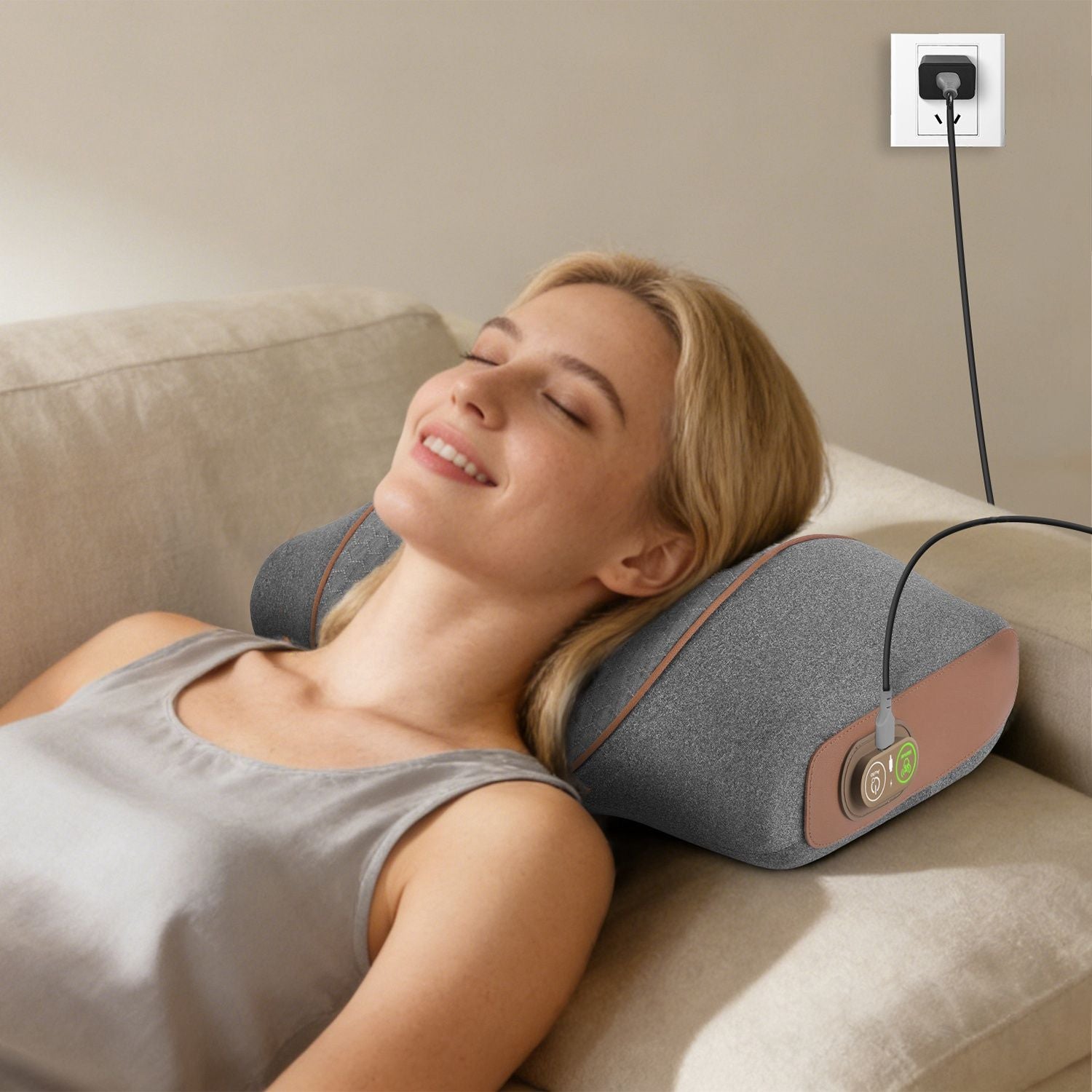 3-in-1 Neck Massager Pillow Ergonomic Massager with Heating Vibration