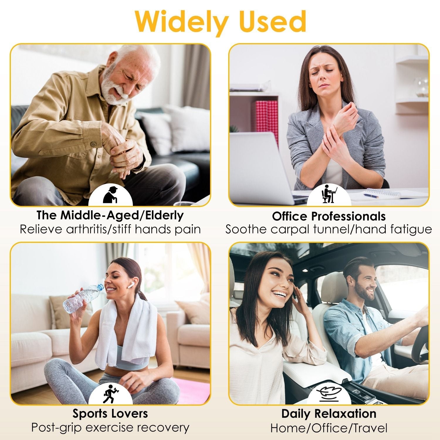 Hand Massager With Heat Compression Cordless Hand Massager for