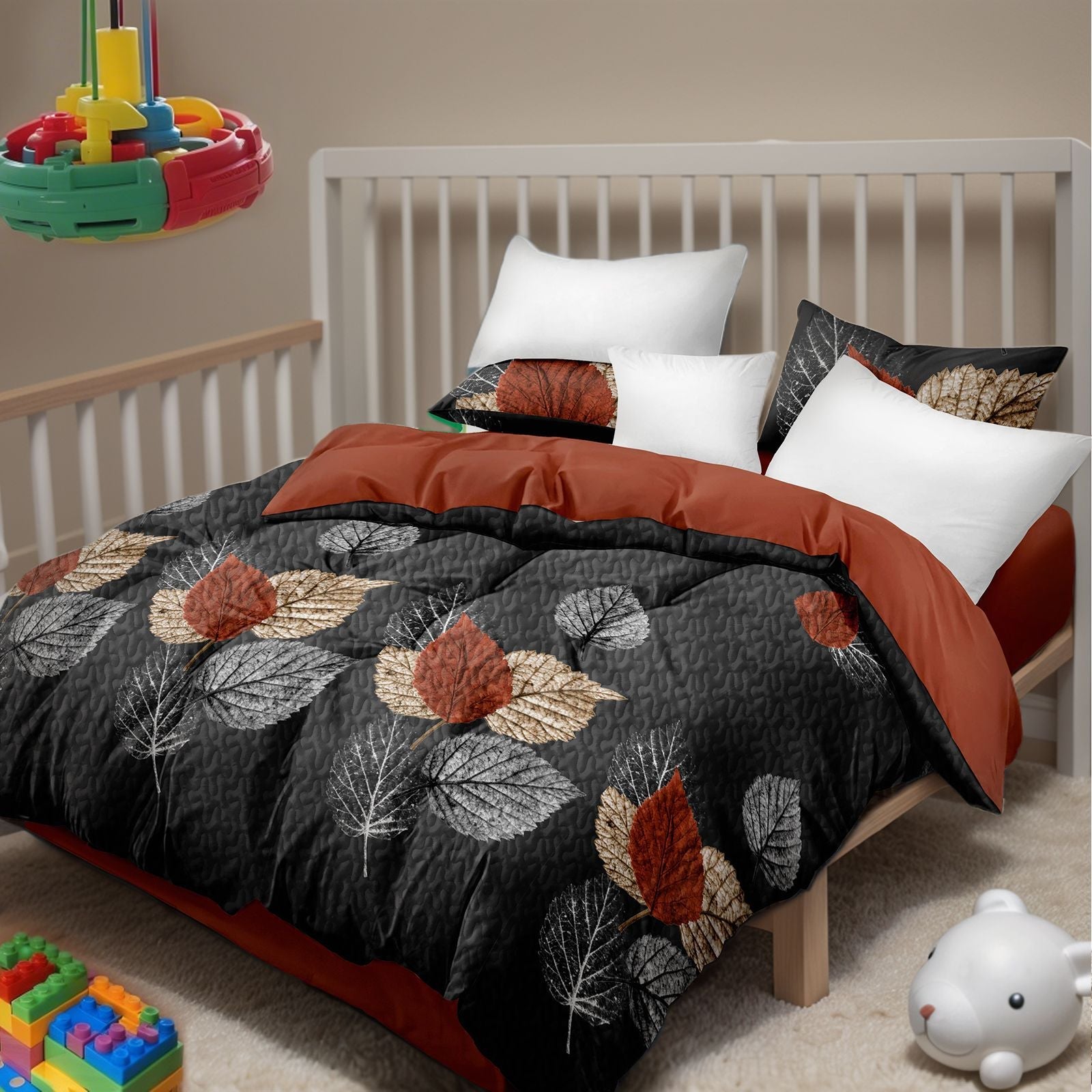 9 Piece Soft All-Season Washed Microfiber Cover Set ,