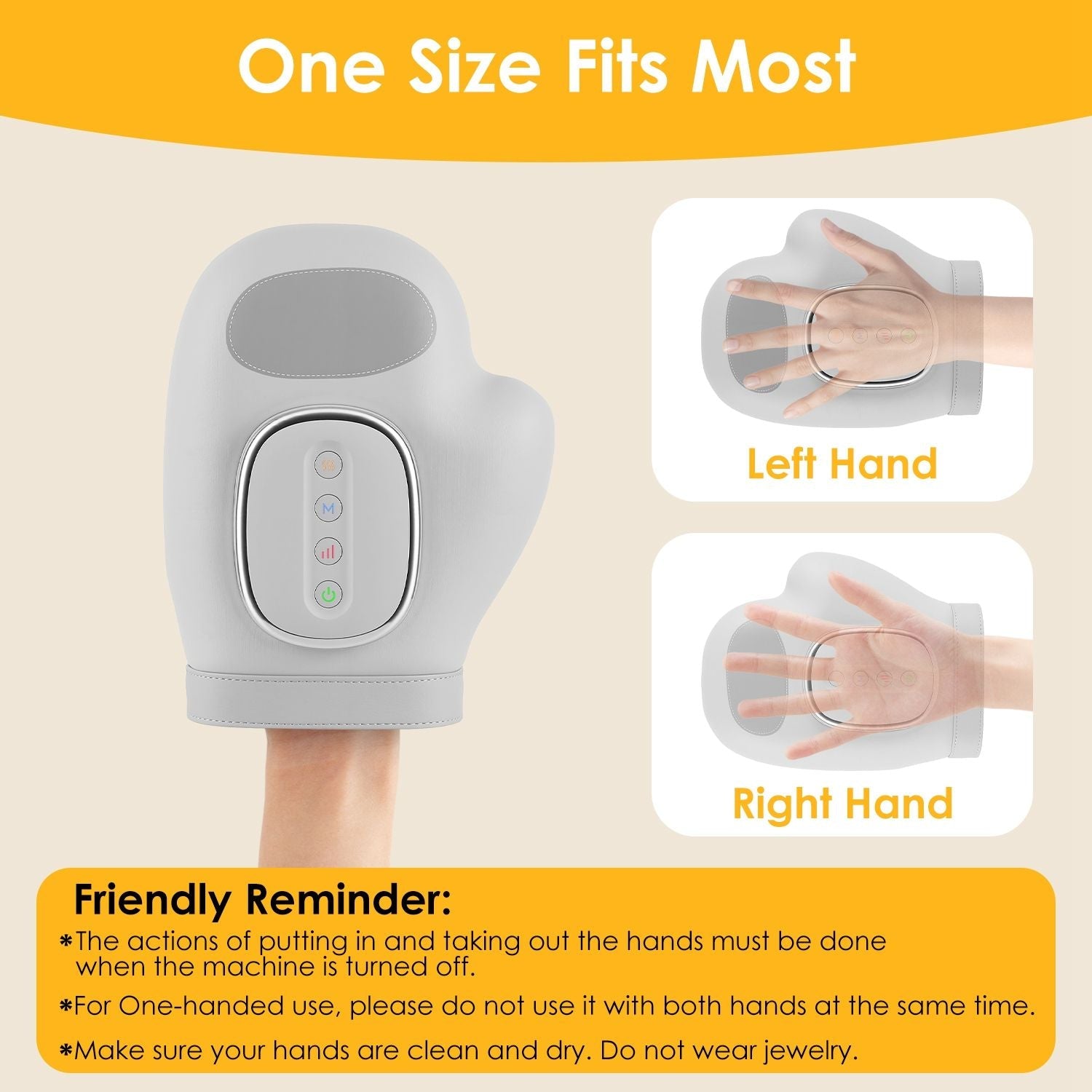 Hand Massager With Heat Compression Cordless Hand Massager for