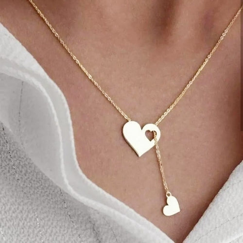 Love Shape Pendant Necklace, Women's Fashion Necklace, Personalized,