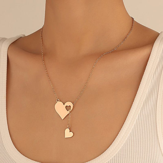 Love Shape Pendant Necklace, Women's Fashion Necklace, Personalized,