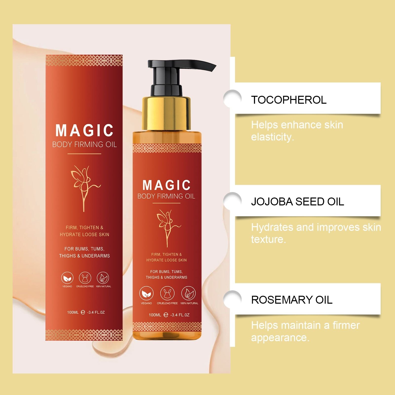 AMZ Body Nourishing Oil Gentle Moisturizing and Hydrating for Daily