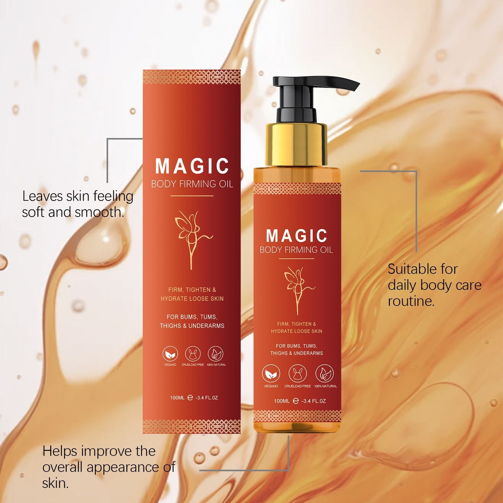 AMZ Body Nourishing Oil Gentle Moisturizing and Hydrating for Daily