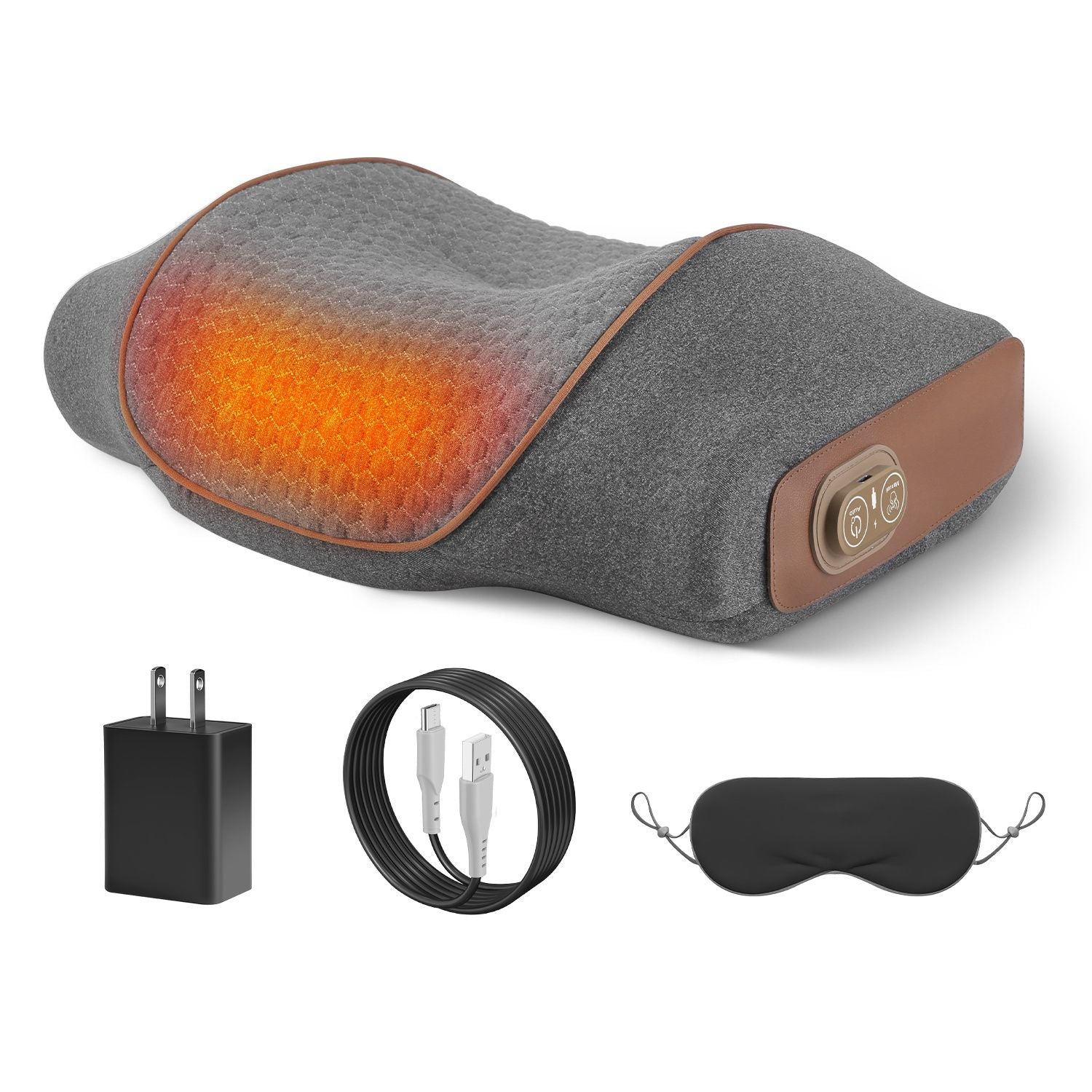 3-in-1 Neck Massager Pillow Ergonomic Massager with Heating Vibration