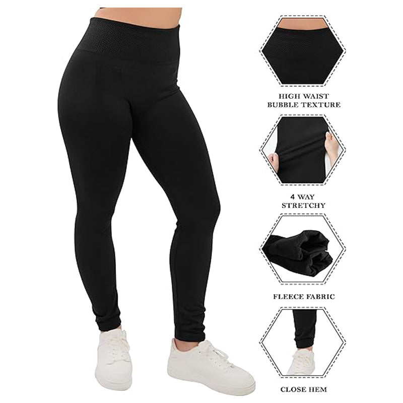 Womens High Waisted Fleece Lined Yoga Leggings Soft And Casual Winter