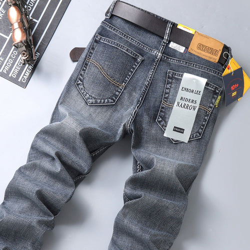 Men's Pants Straight Slim Stretch Business Casual Korean Style