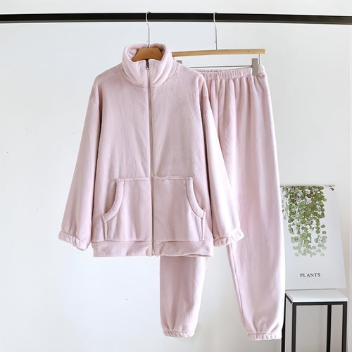 Men's And Women's Pajama Winter Coral Velvet Padded Thickened Homewear