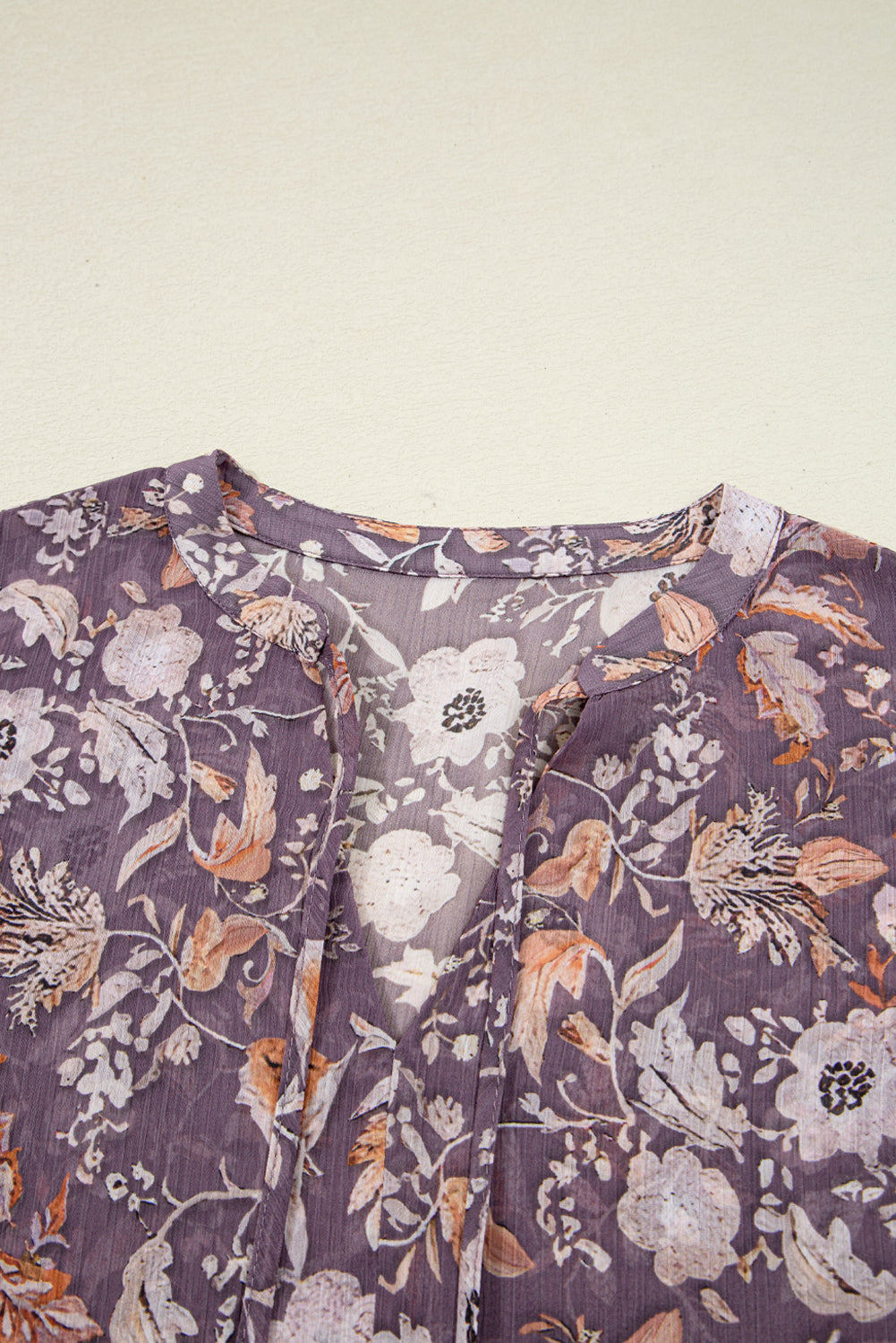 Boho Floral 3/4 Sleeve Babydoll Blouse