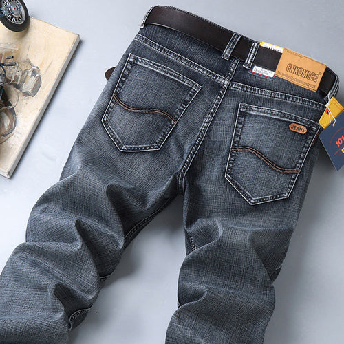 Men's Pants Straight Slim Stretch Business Casual Korean Style
