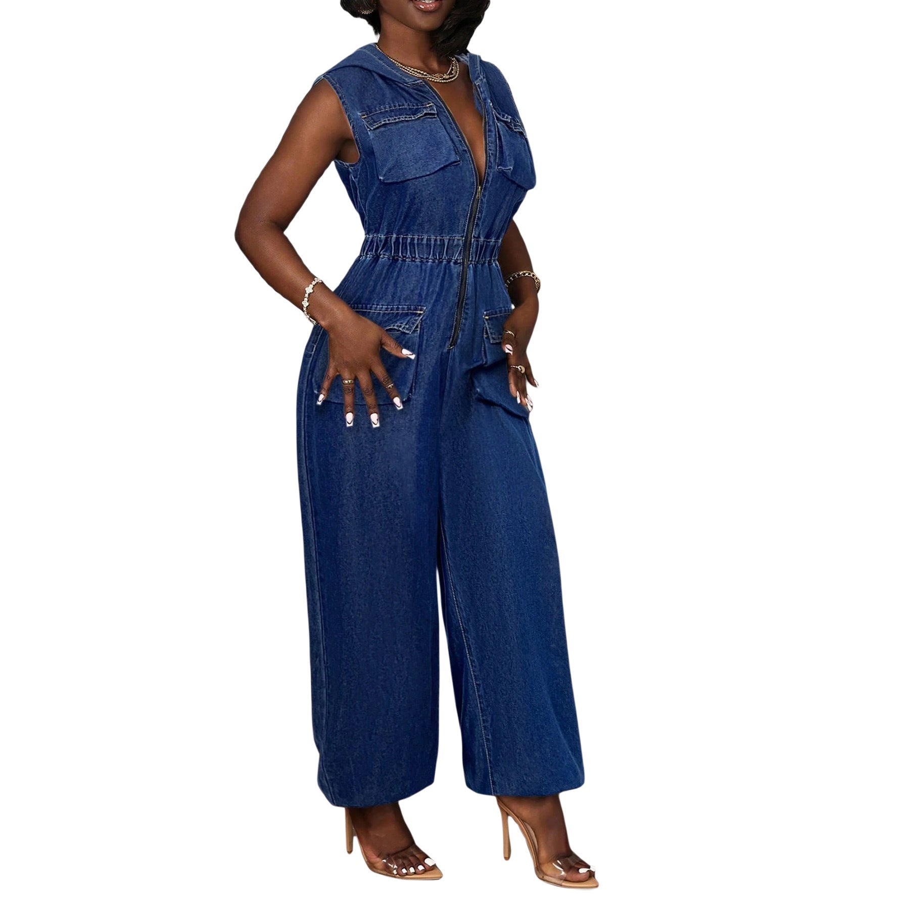 Fashionable Loose Cowboy Jumpsuit