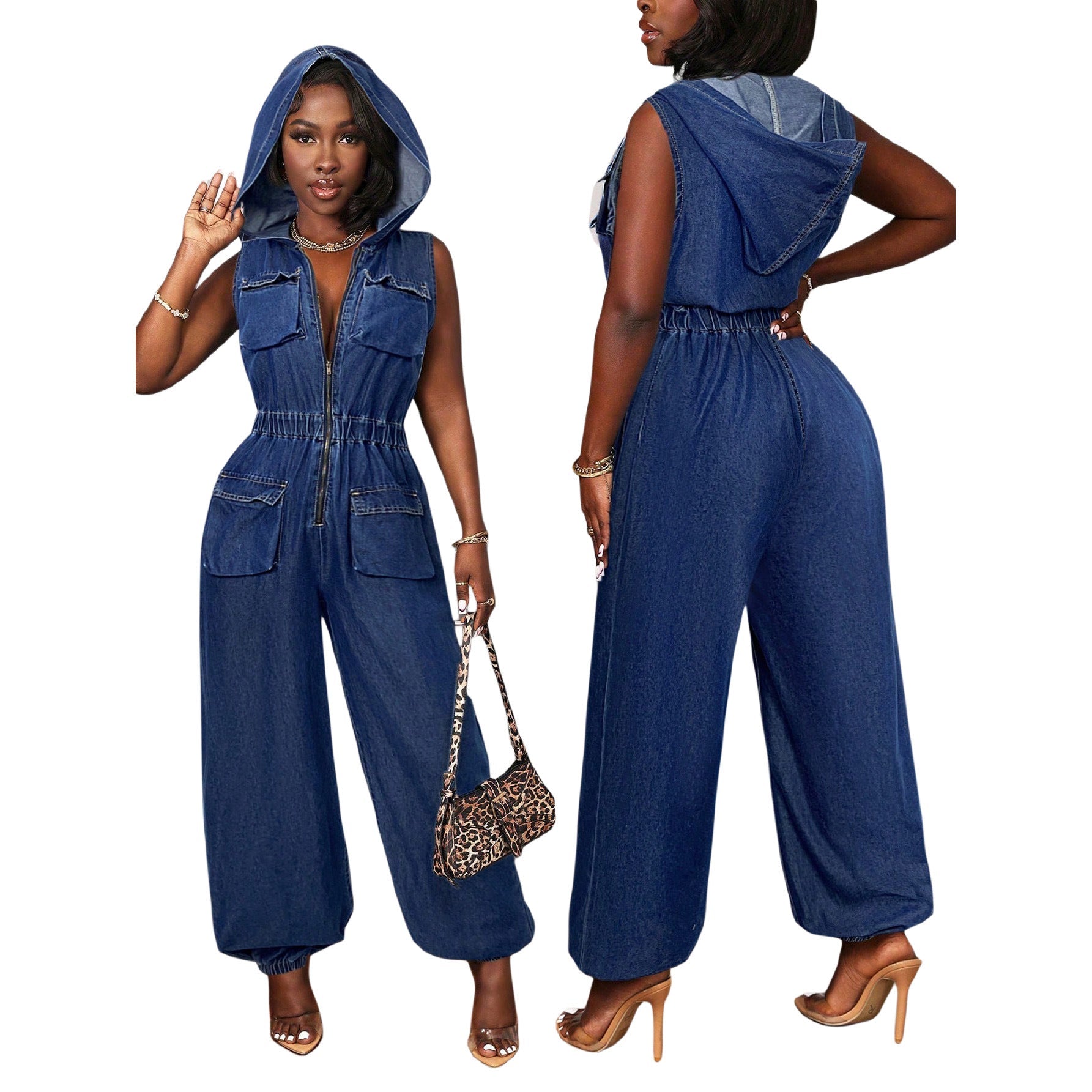Fashionable Loose Cowboy Jumpsuit