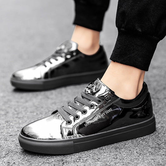 Fashionable Low Cut Shiny Flat Bottom Shoes