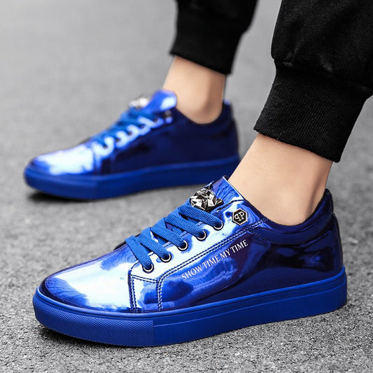 Fashionable Low Cut Shiny Flat Bottom Shoes