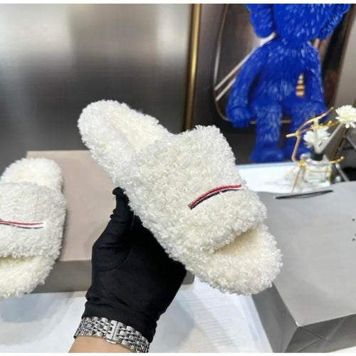 2026 Fuzzy Women's Slides Designer Soft Slippers for Indoor Outdoor