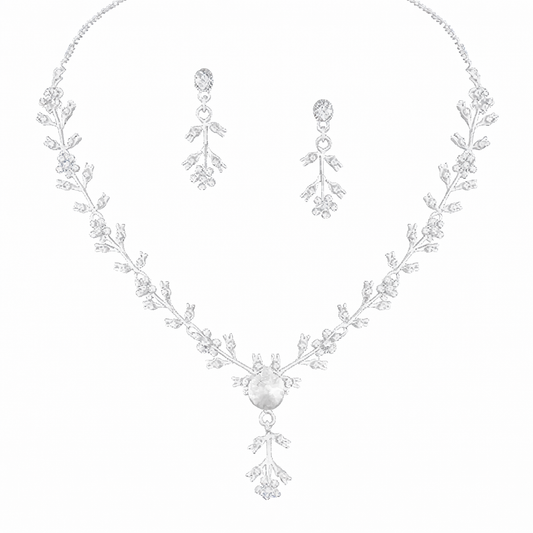 Crystal Vine Necklace and Earring Set