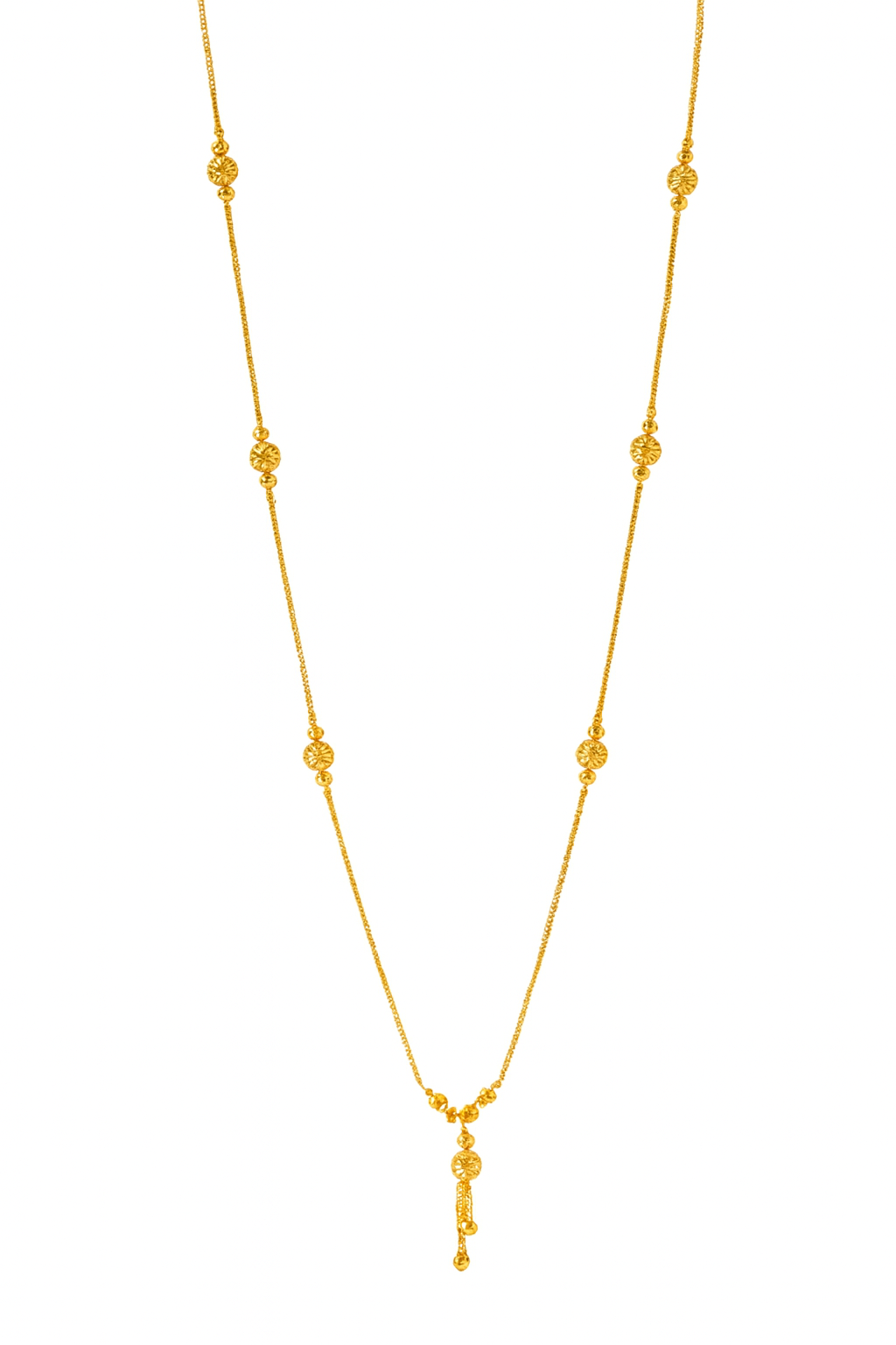 Elegant Gold Bead Chain Necklace