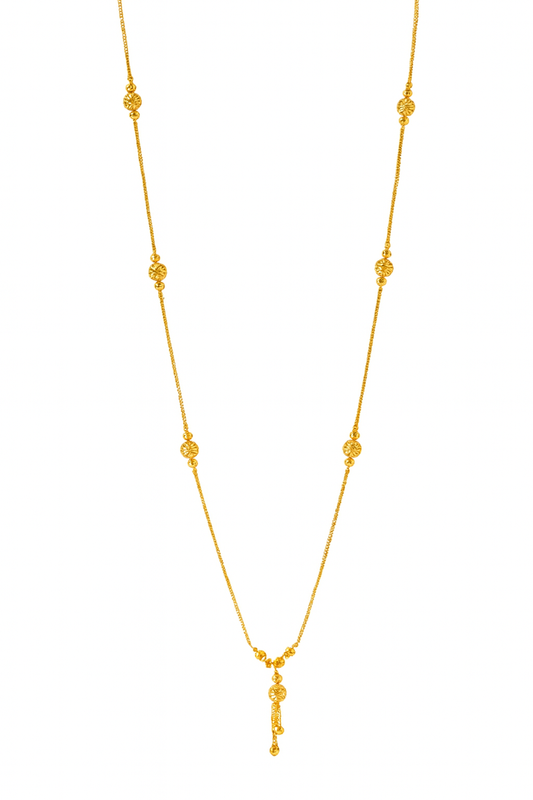 Elegant Gold Bead Chain Necklace