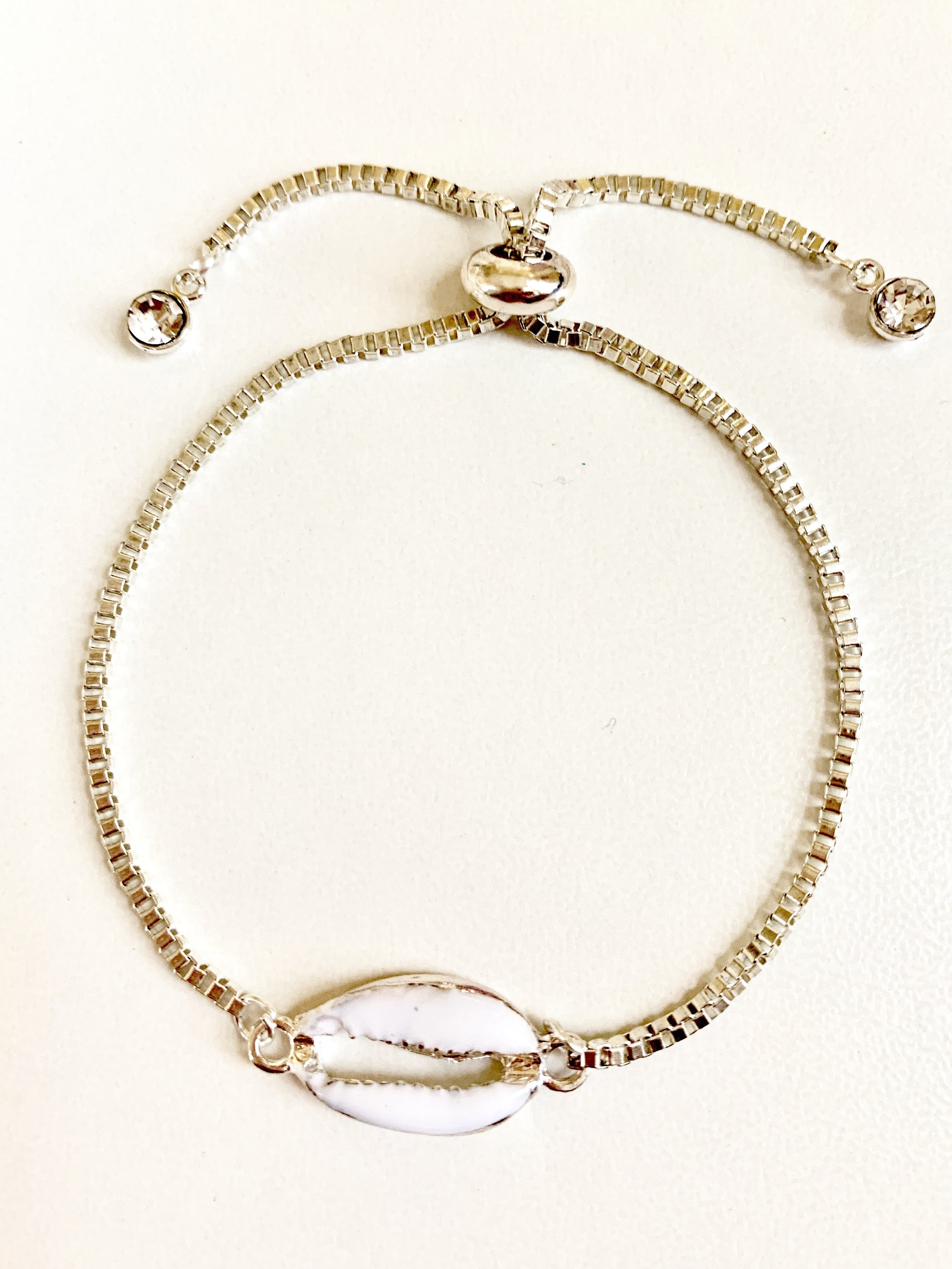 Seashell Bracelet Adjustable Spring Closure