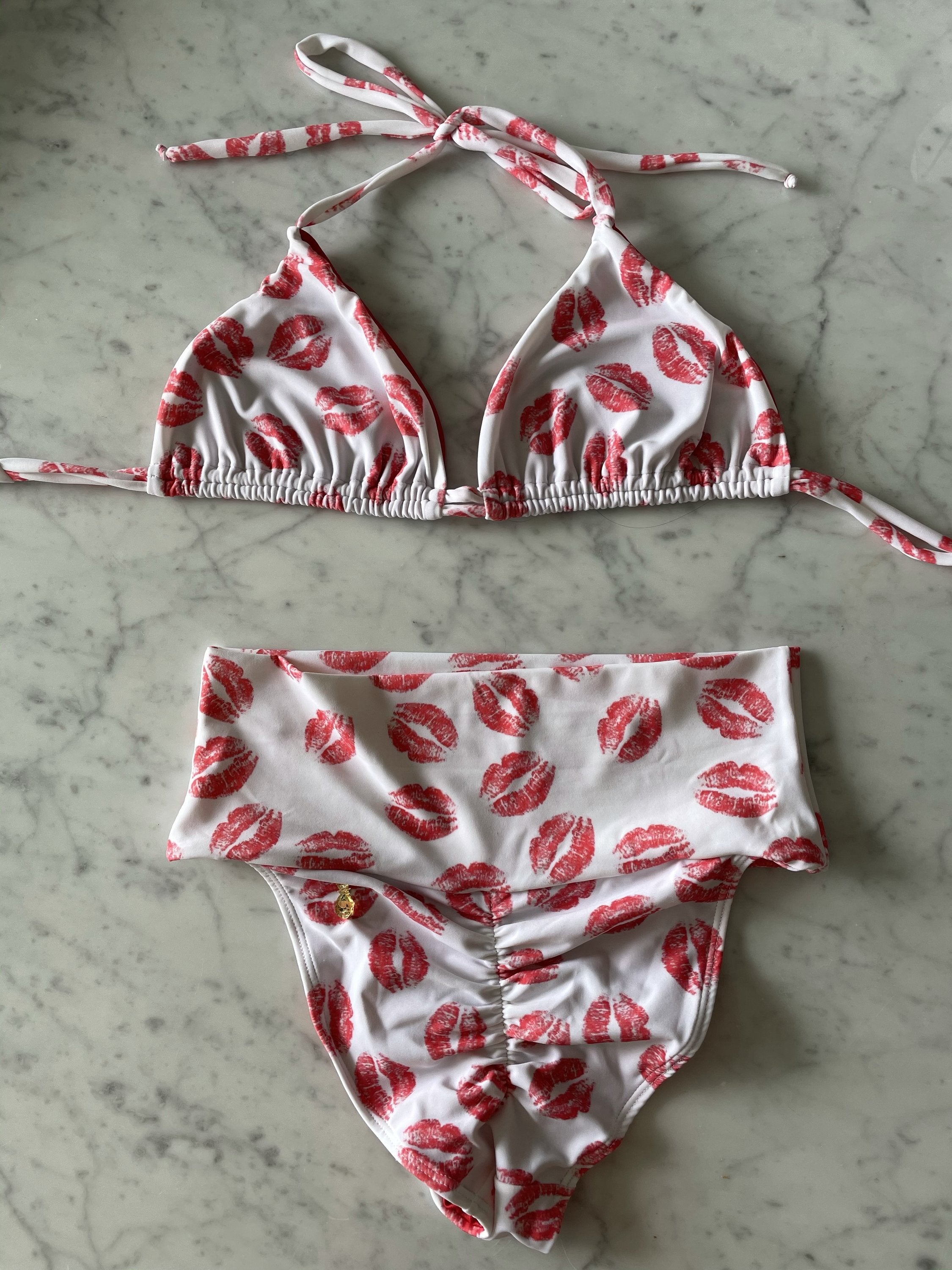 Red Kisses - Adult Women Bikini BOTTOM