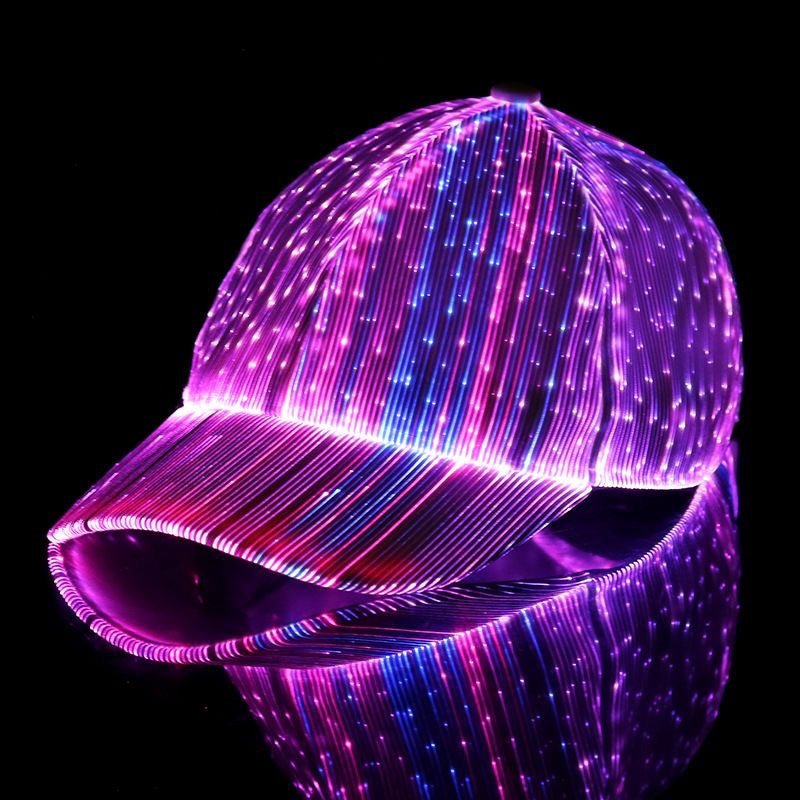 LED Fiber Optic Light-Up Baseball Cap