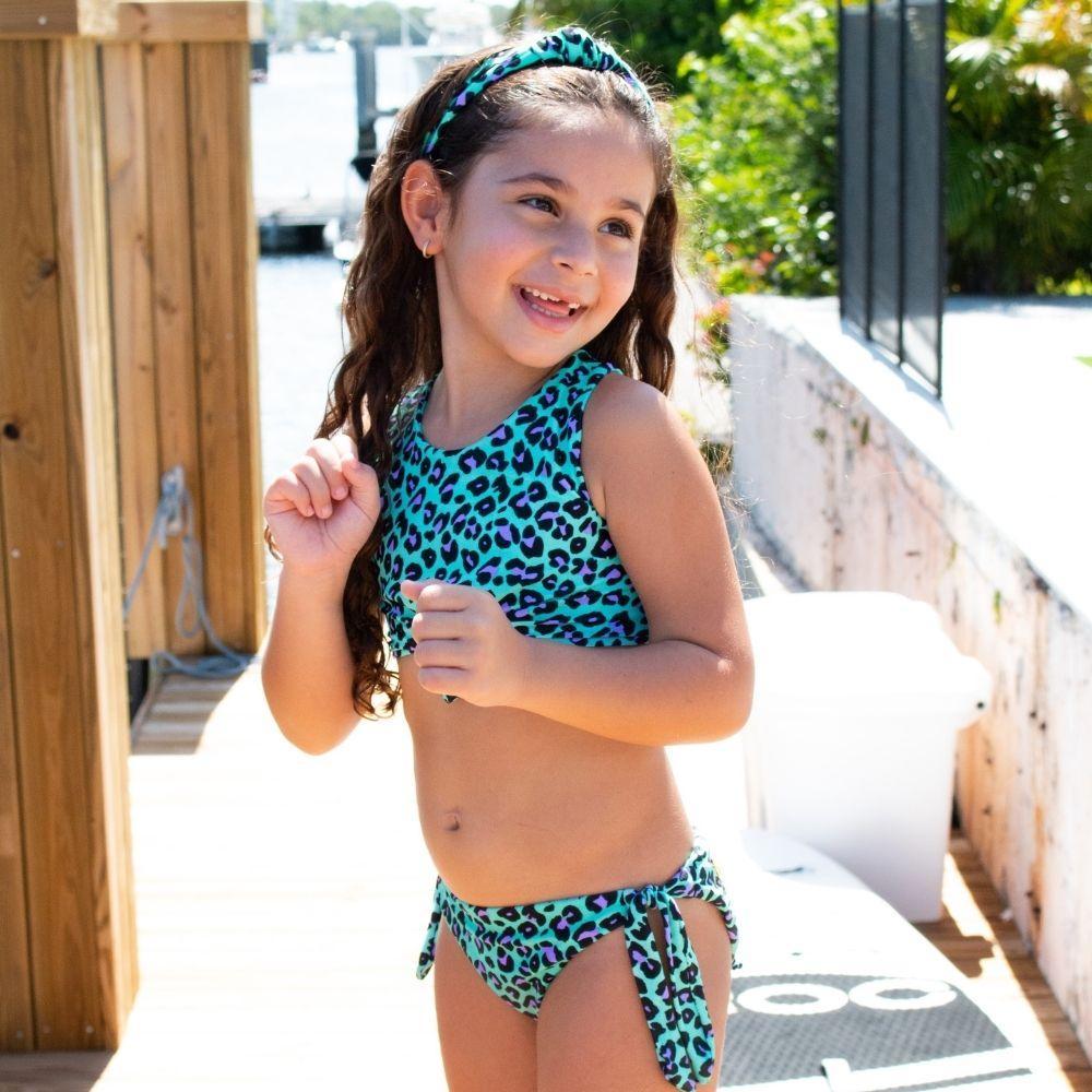 Acqua Leopard Bikini Swimsuit - Girls Swimwear