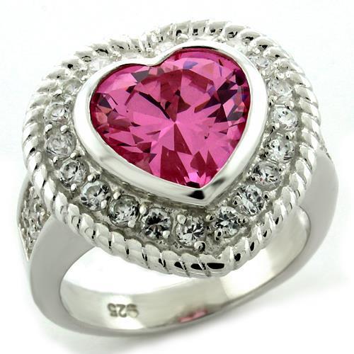 LOAS1090 High-Polished 925 Sterling Silver Ring