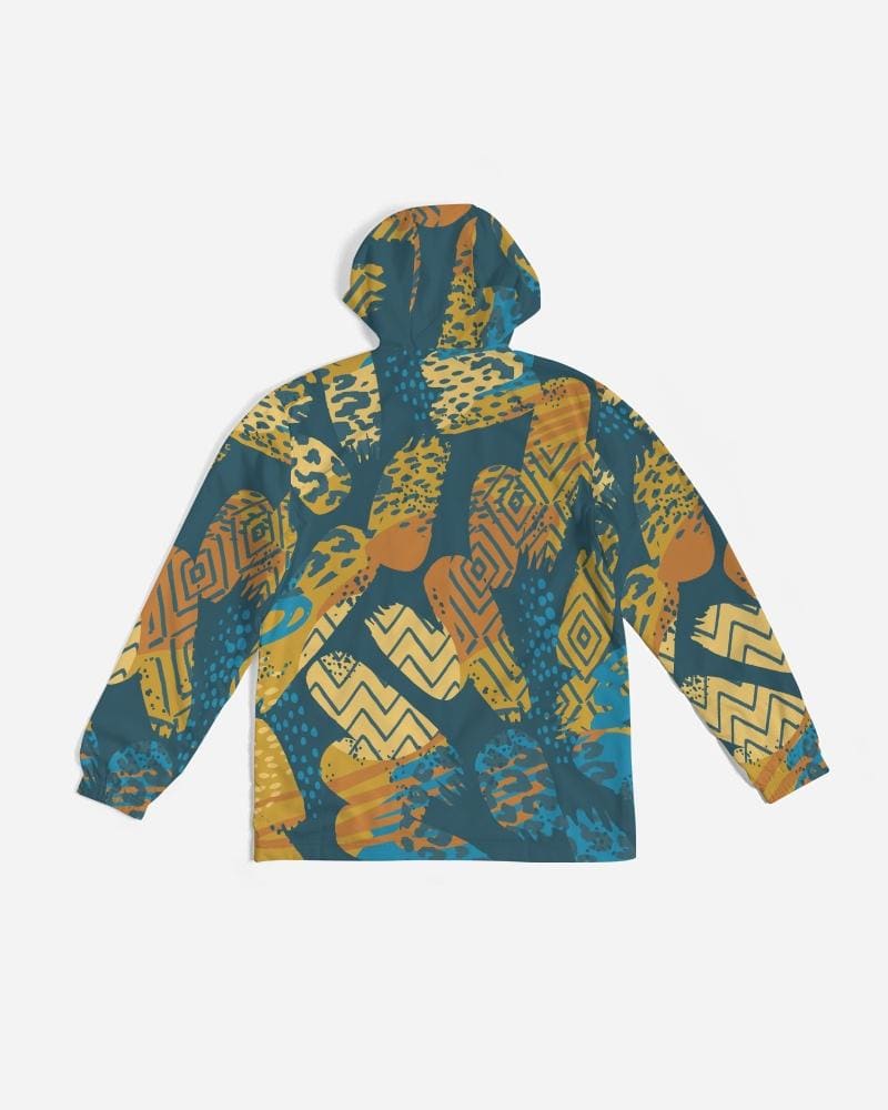 Mens Lightweight Windbreaker Jacket with Hood and Zipper Closure -