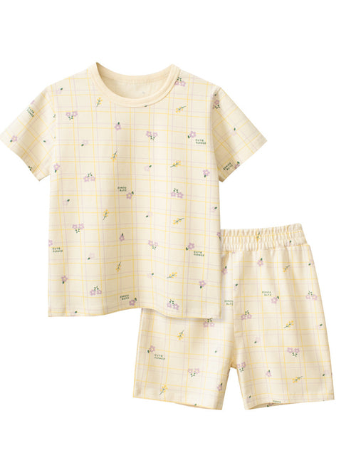 Summer Baby Kids Girls Cartoon Print T-shirt and Shorts Clothing Set