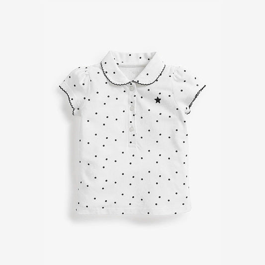 Kids’ Clothing: Summer Collection – Collar Flip Pure Cotton Star Logo
