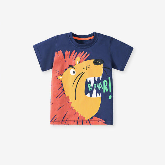 Summer Baby Kids Cartoon Pattern T-shirt and Shorts Clothing Set for