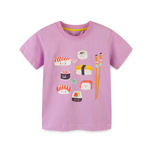 Summer Baby Kids Cute Food and Fruits Cartoon Pattern T-shirt Clothing