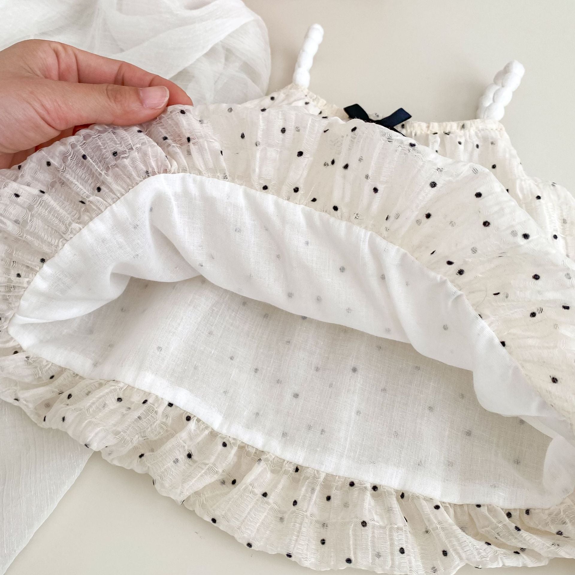 Summer Baby Kids Dots Pattern Sleeveless Top Vest and Shorts Clothing