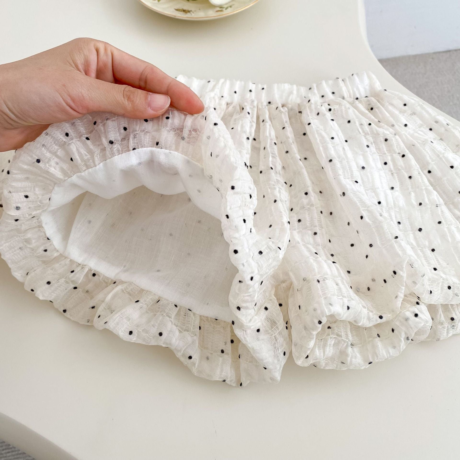 Summer Baby Kids Dots Pattern Sleeveless Top Vest and Shorts Clothing