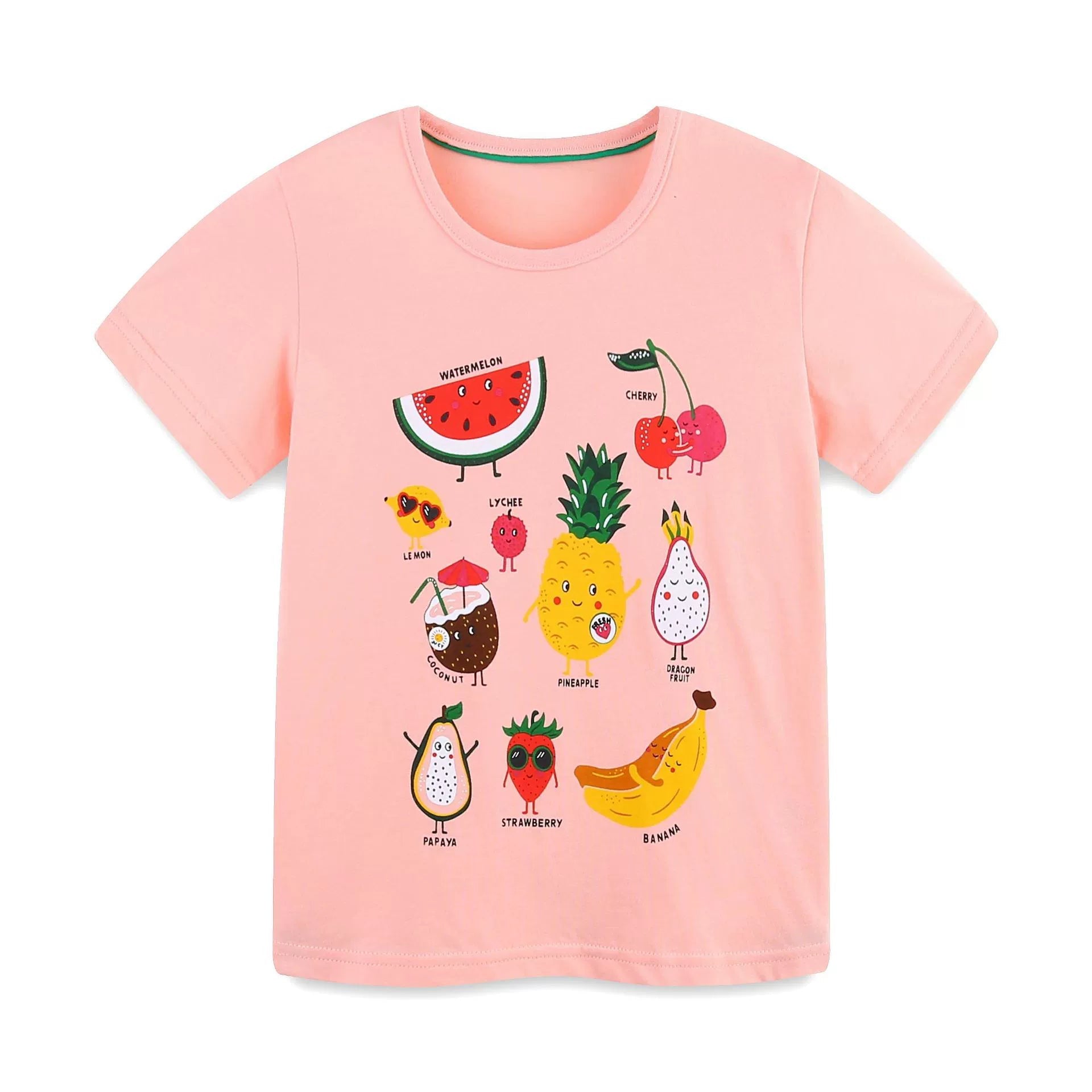 Summer Baby Kids Cute Food and Fruits Cartoon Pattern T-shirt Clothing