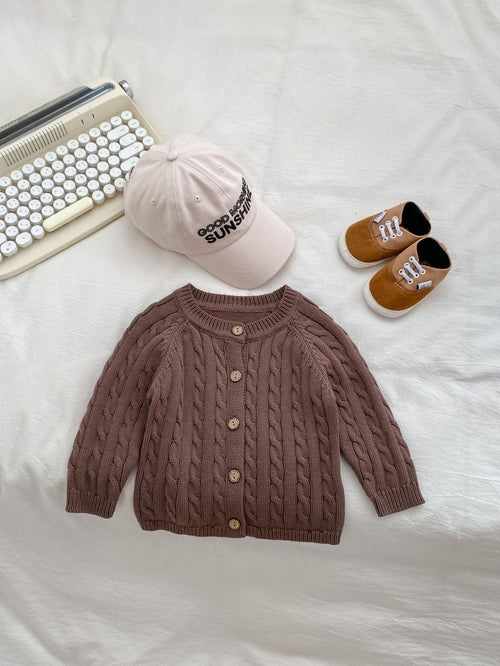 Autumn Arrival Baby Kids Unisex Comfortable Solid Color Jacquard