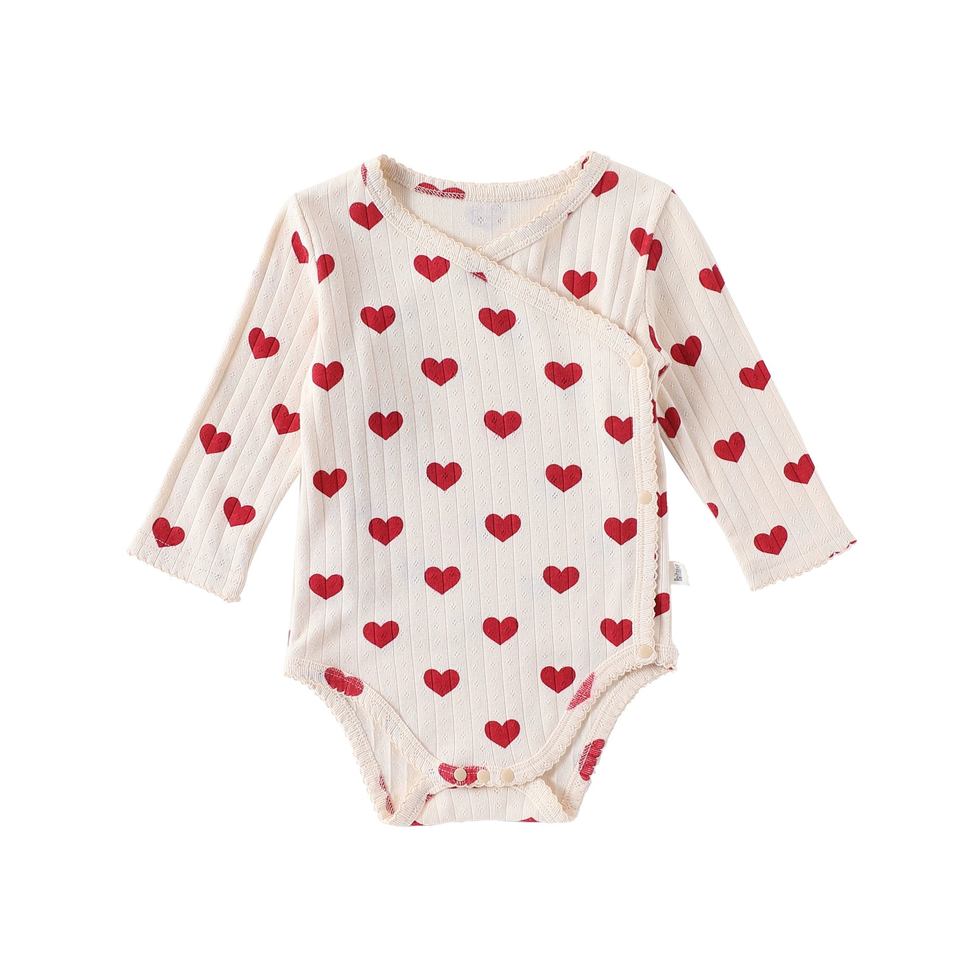 Spring Baby Kids Heart Pattern Onesies and Pants Clothing Set for