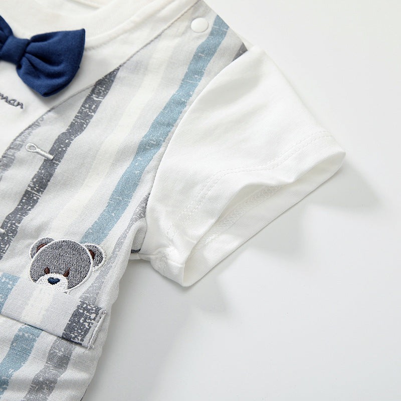 Summer Baby Kids Striped Vest Pattern T-shirt and Shorts Clothing Set