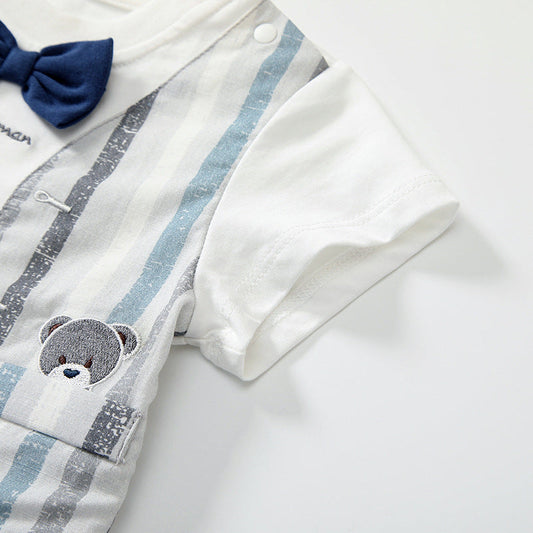 Summer Baby Kids Striped Vest Pattern T-shirt and Shorts Clothing Set